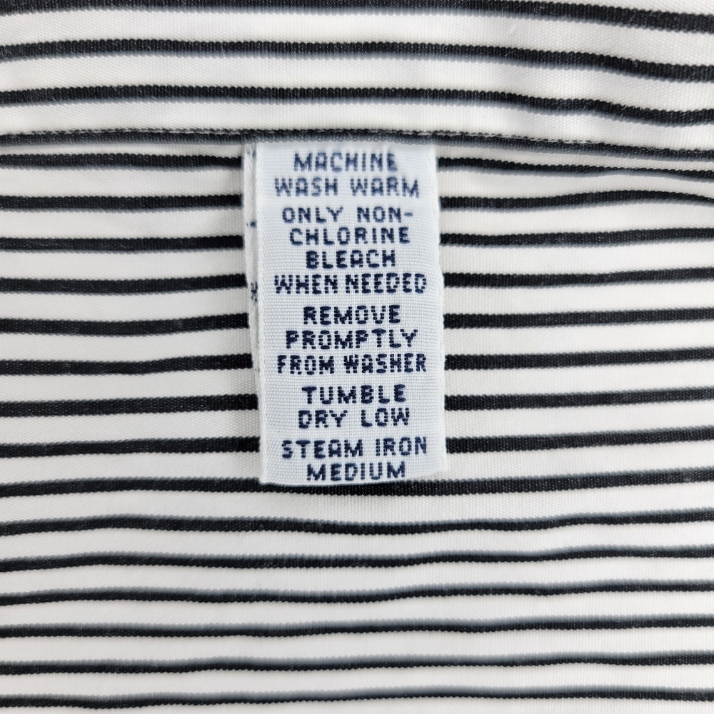 Polo Ralph Lauren Classic Fit Button Down Striped Shirt Blue/White 16.5 L Preppy - Picture 7 of 13